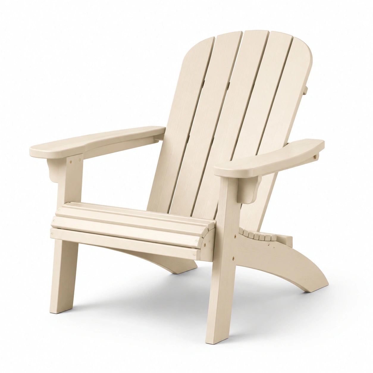 Adirondackstuhl aus Polyethylen, Beige, 90x80x100cm