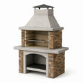 Grillkamin Naturstein und Beton 150 cm Grau/Beige