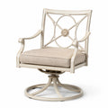 Aluminium Drehsessel mit Kissen Beige/Creme