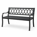 Gartenbank Metall Schwarz 125cm