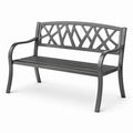 Gartenbank Metall 128 cm Grau