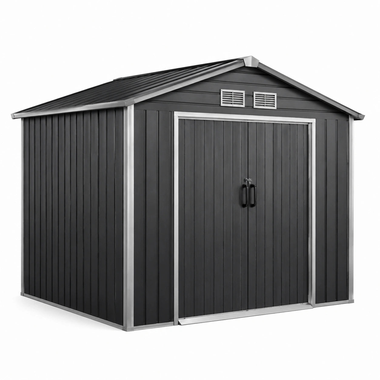 Metall Gartenhaus 213x191x185 cm Anthrazit